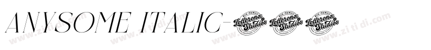 Anysome Italic字体转换 Anysome Italic字体转换